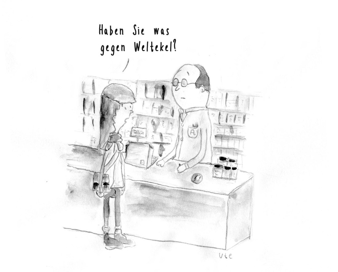 Cartoon Weltekel von Ute Hamelmann