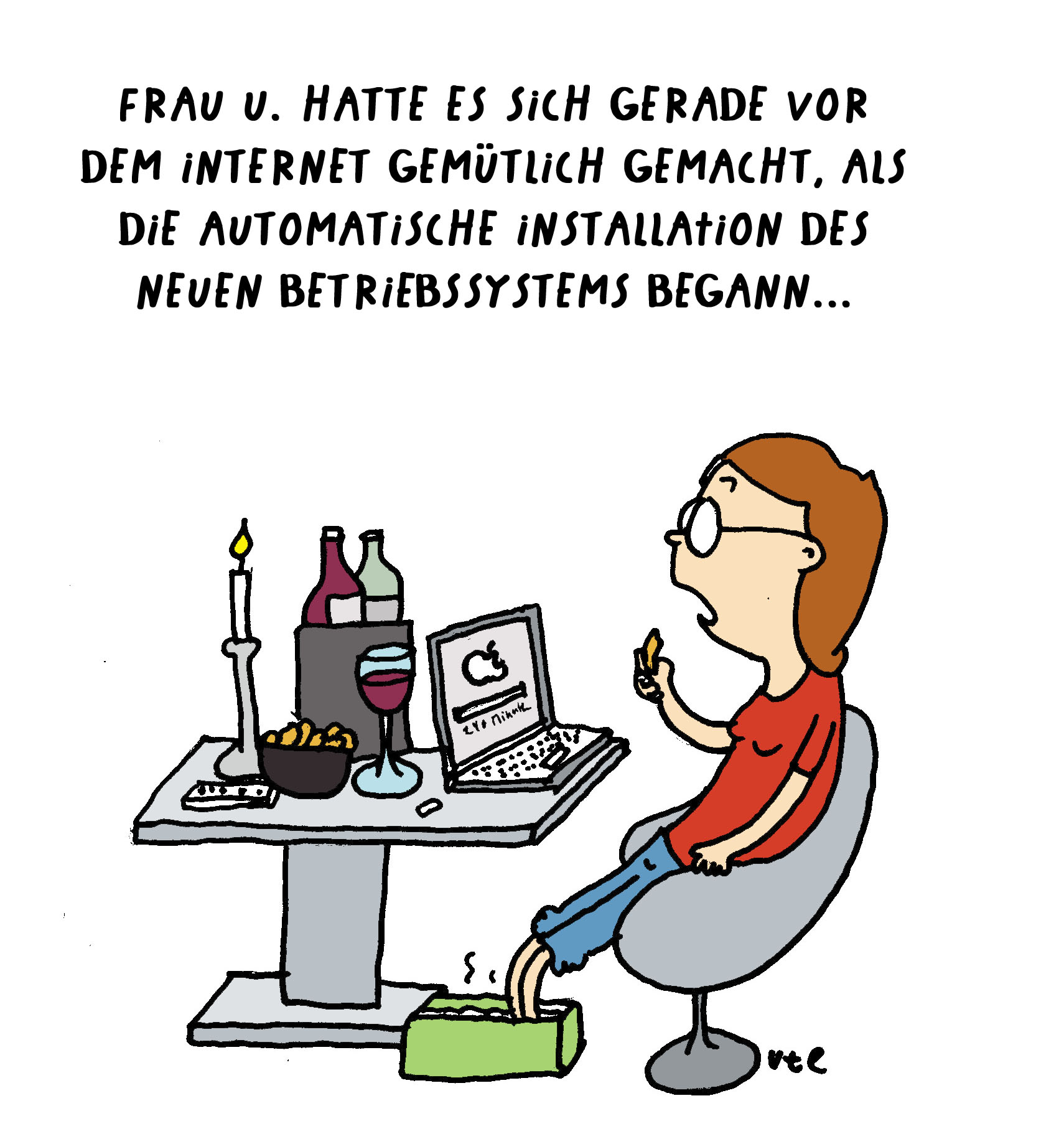 Cartoon Ute Hamelmann Betriebssystem
