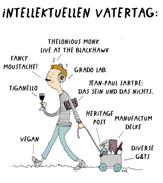 Cartoon Vatertag für Intellektuelle