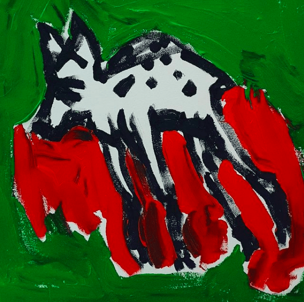 Ute Hamelmann, Rehlein tot, Acryl on Canvas