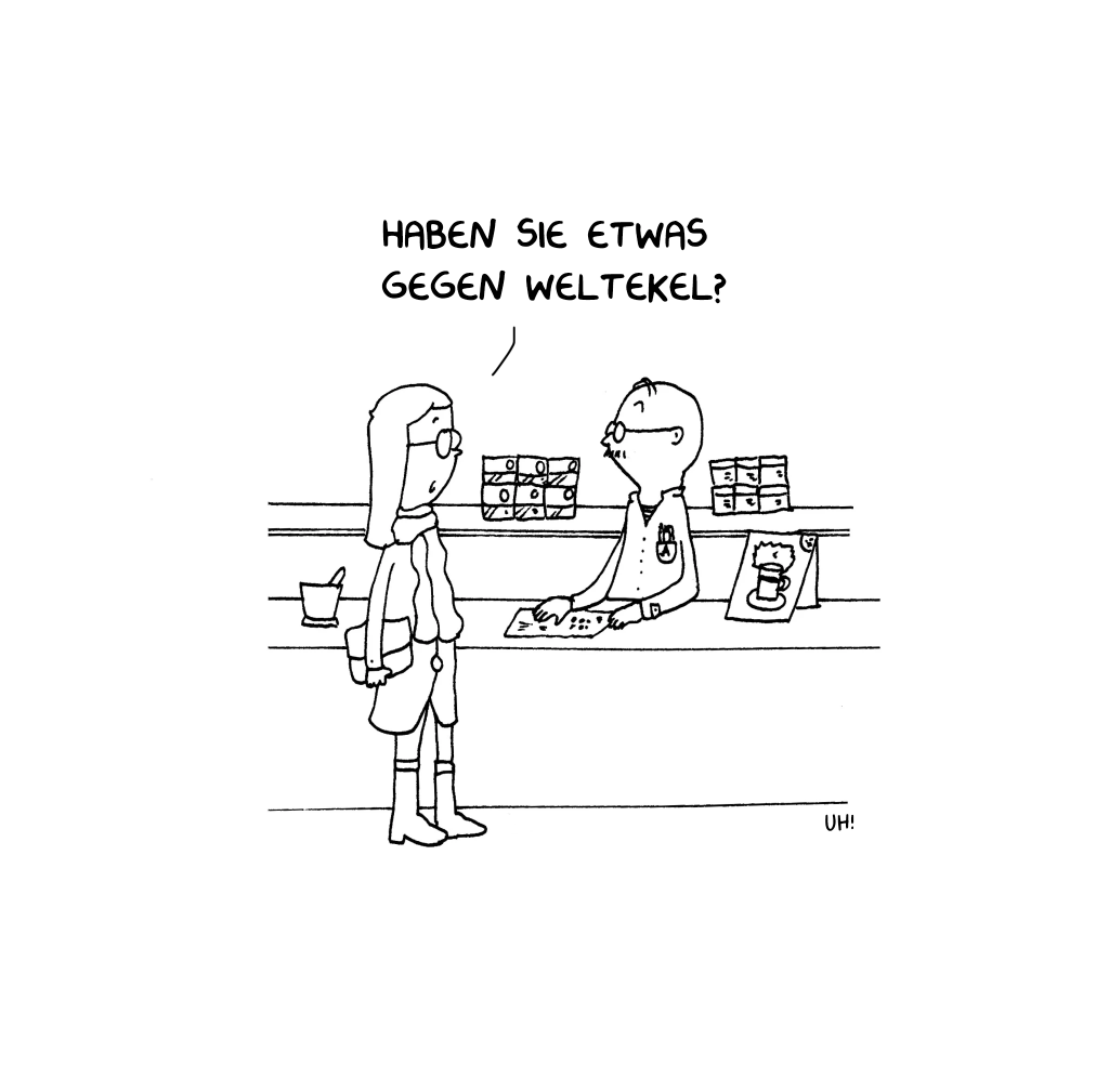 Cartoon Ute Hamelmann, Rezept gegen Weltekel