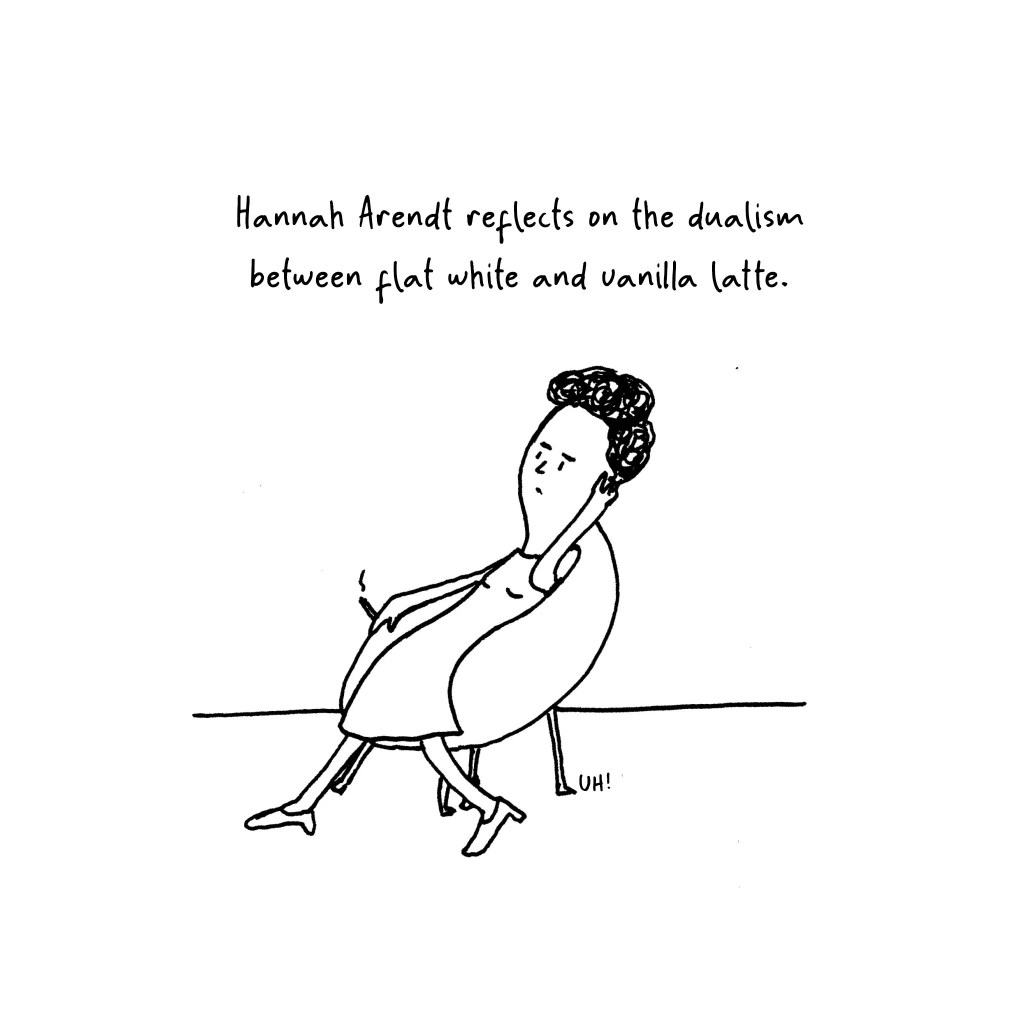 Cartoon Hannah Arendt by Ute Hamelmann