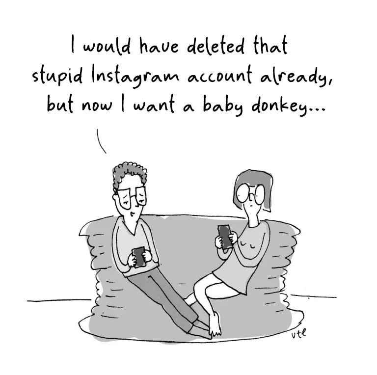 Cartoon Baby Donkey by Ute Hamelmann