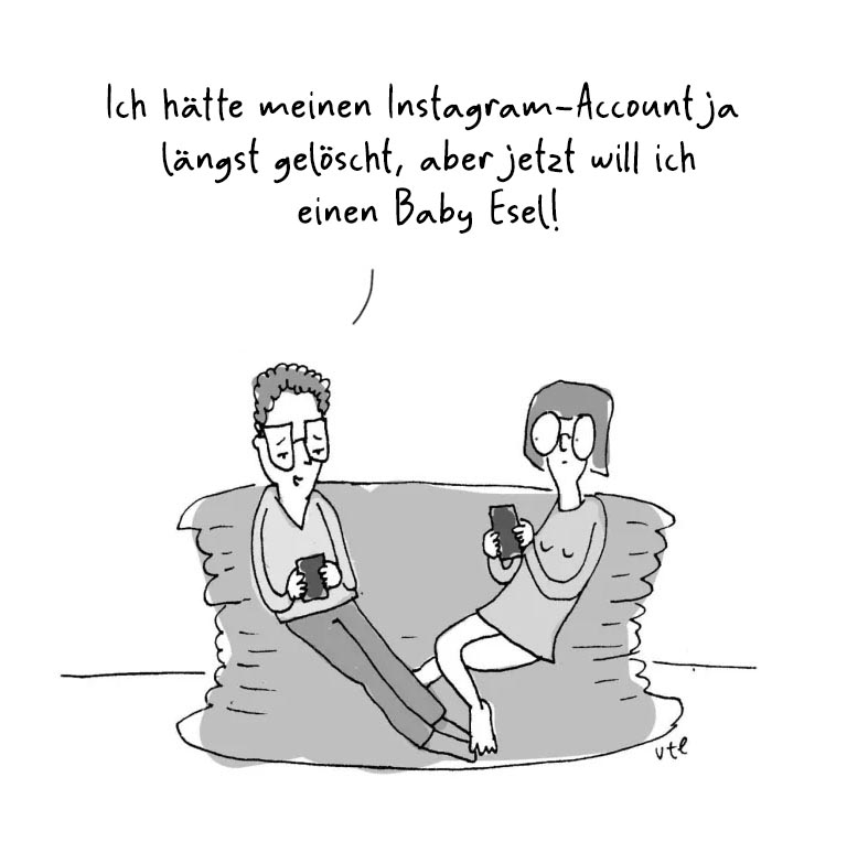 Ute Hamelmann Cartoon Baby Esel