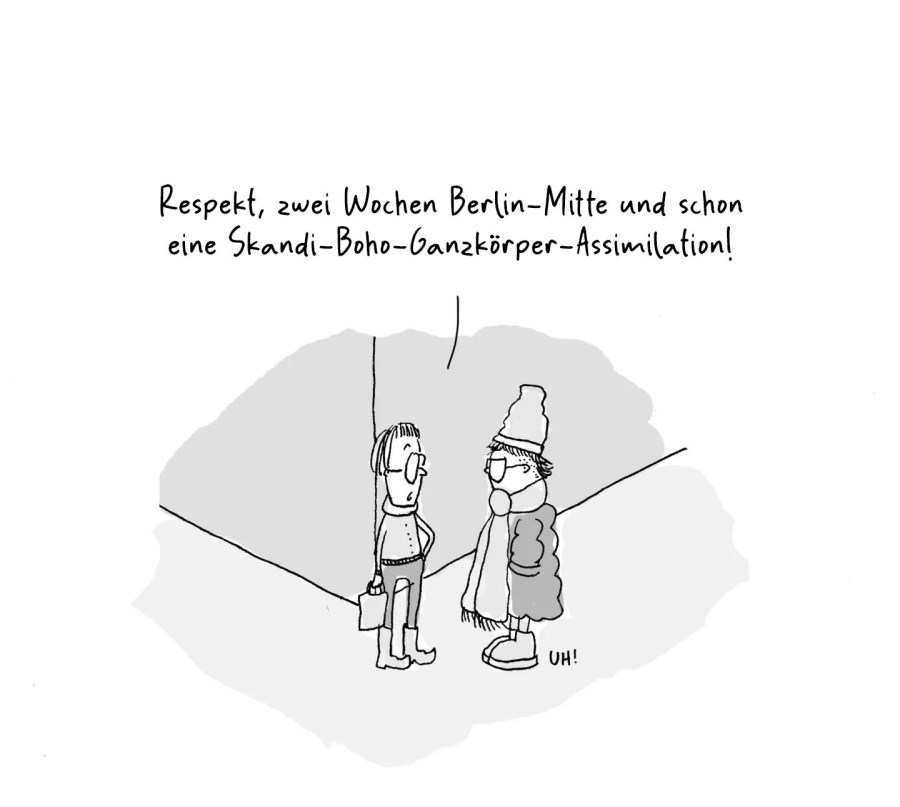 Cartoon Berlin Mitte von Ute Hamelmann