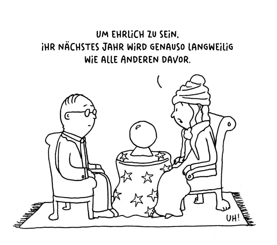 Cartoon Wahrsagerin Ute Hamelman
