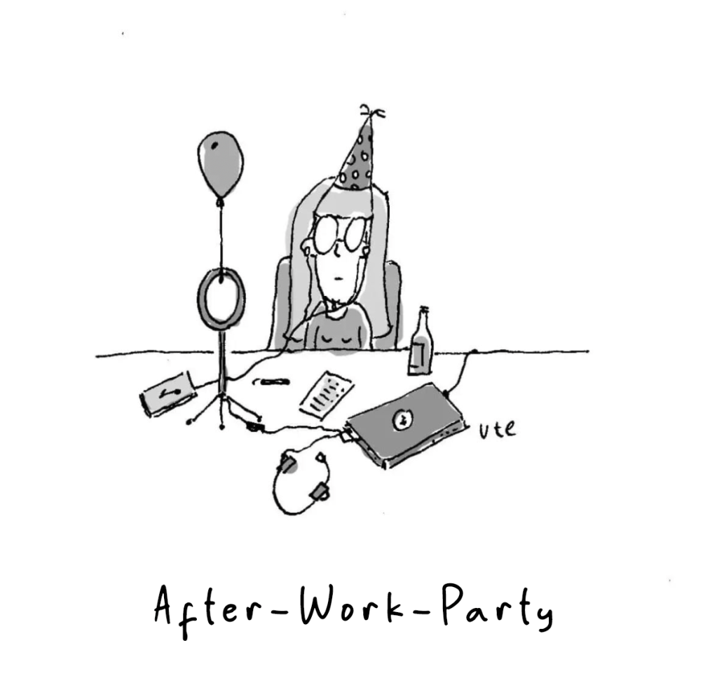 Cartoon After Work Party von Ute Hamelmann