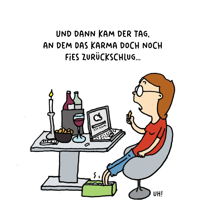 Cartoon Karma von Ute Hamelmann